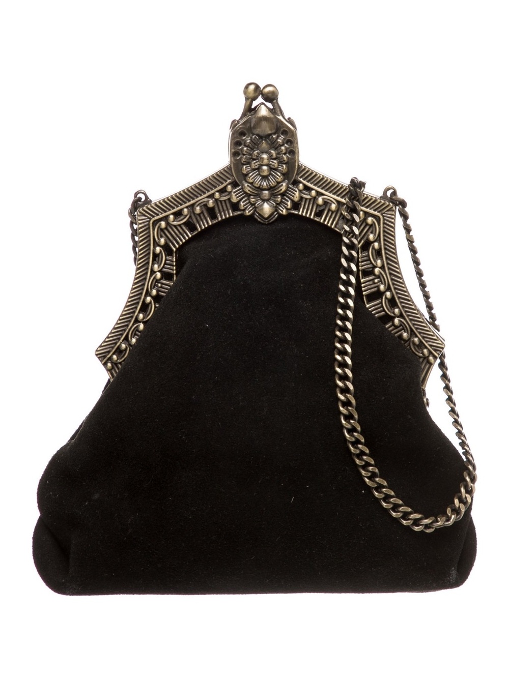 House of Harlow 1960 Velvet Kiss Lock Clutch - Picture 2 of 10